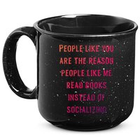 Introvert Antisocial Id Rather Be Reading Gift 15oz Campfire Ceramic Mug