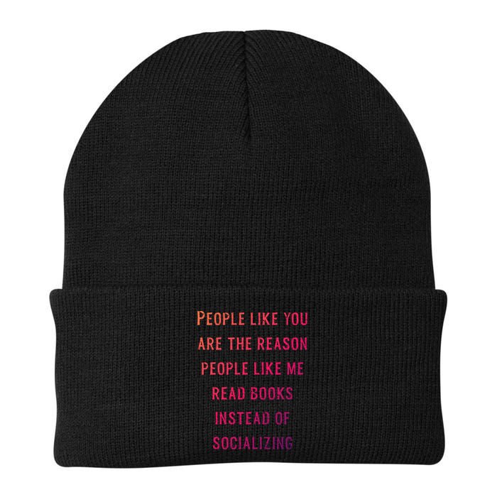 Introvert Antisocial Id Rather Be Reading Gift Beanie