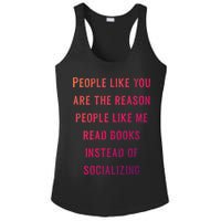 Introvert Antisocial Id Rather Be Reading Gift Ladies PosiCharge Competitor Racerback Tank