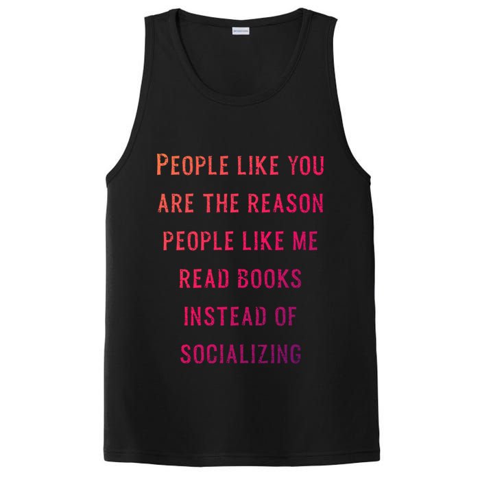 Introvert Antisocial Id Rather Be Reading Gift PosiCharge Competitor Tank