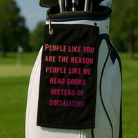 Introvert Antisocial Id Rather Be Reading Gift Golf Towel
