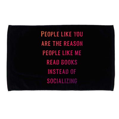 Introvert Antisocial Id Rather Be Reading Gift Microfiber Hand Towel