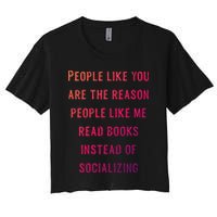 Introvert Antisocial Id Rather Be Reading Gift Crop Top