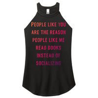 Introvert Antisocial Id Rather Be Reading Gift Women's Perfect Tri Rocker Tank