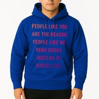 Introvert Antisocial Id Rather Be Reading Gift Hoodie