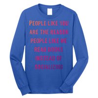 Introvert Antisocial Id Rather Be Reading Gift Long Sleeve Shirt