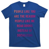 Introvert Antisocial Id Rather Be Reading Gift T-Shirt
