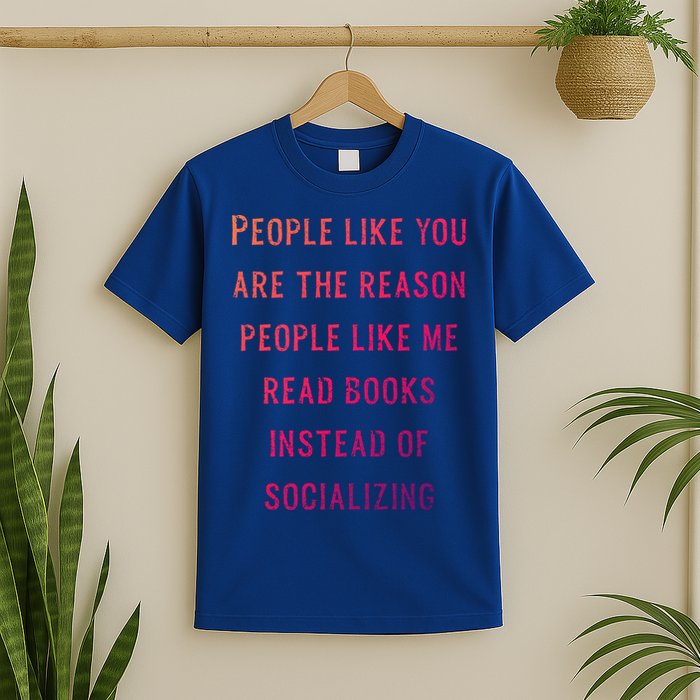 Introvert Antisocial Id Rather Be Reading Gift T-Shirt