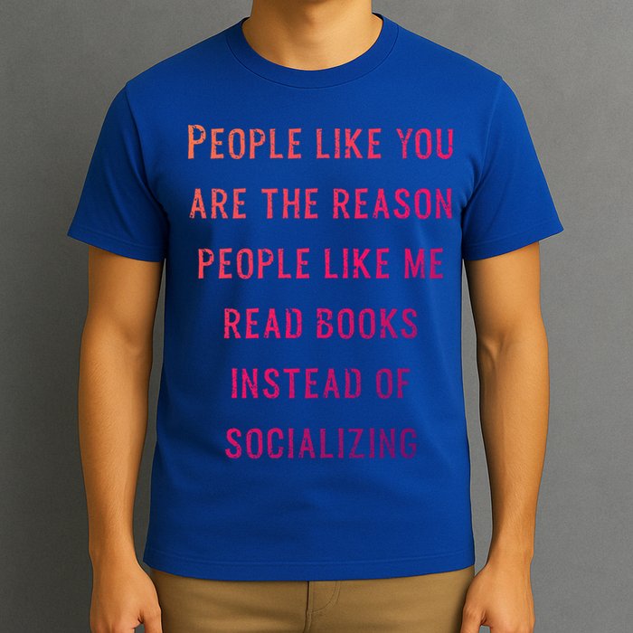 Introvert Antisocial Id Rather Be Reading Gift T-Shirt