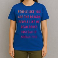 Introvert Antisocial Id Rather Be Reading Gift T-Shirt