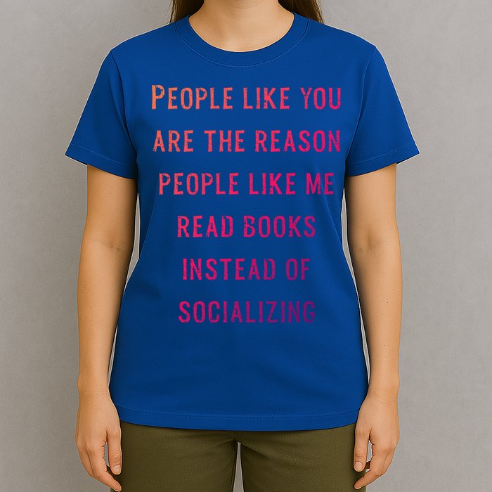 Introvert Antisocial Id Rather Be Reading Gift T-Shirt