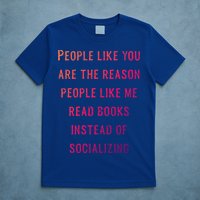 Introvert Antisocial Id Rather Be Reading Gift T-Shirt
