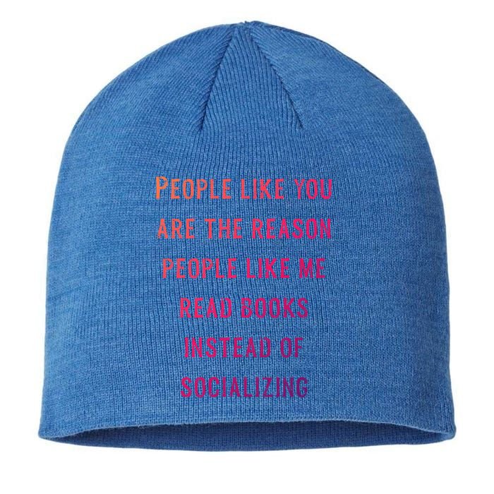 Introvert Antisocial Id Rather Be Reading Gift Sustainable Beanie
