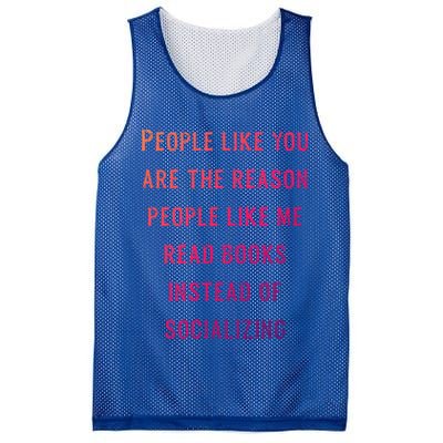 Introvert Antisocial Id Rather Be Reading Gift Mesh Reversible Basketball Jersey Tank