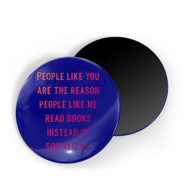 Introvert Antisocial Id Rather Be Reading Gift Magnet