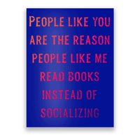 Introvert Antisocial Id Rather Be Reading Gift Poster
