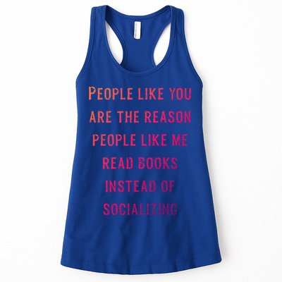 Introvert Antisocial Id Rather Be Reading Gift Womens Tank Top