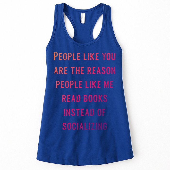 Introvert Antisocial Id Rather Be Reading Gift Womens Tank Top