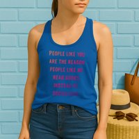 Introvert Antisocial Id Rather Be Reading Gift Womens Tank Top