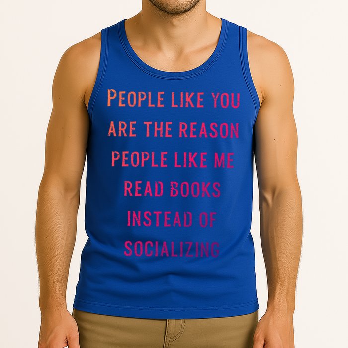 Introvert Antisocial Id Rather Be Reading Gift Tank Top