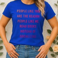 Introvert Antisocial Id Rather Be Reading Gift Womens T-Shirt