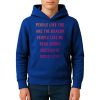 Introvert Antisocial Id Rather Be Reading Gift Kids Hoodie