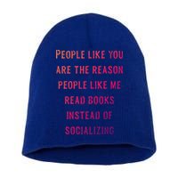 Introvert Antisocial Id Rather Be Reading Gift Short Acrylic Beanie