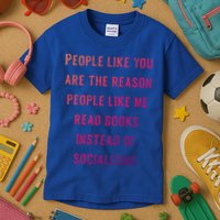 Introvert Antisocial Id Rather Be Reading Gift Kids T-Shirt
