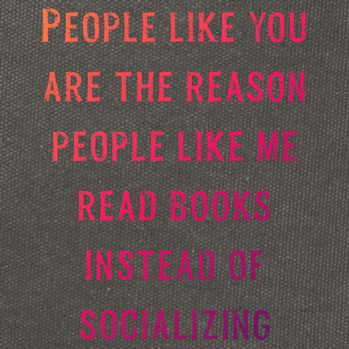 Introvert Antisocial Id Rather Be Reading Gift Cotton Canvas Backpack