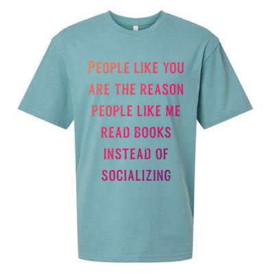 Introvert Antisocial Id Rather Be Reading Gift Sueded Cloud Jersey T-Shirt