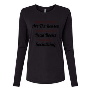 Introvert Antisocial Id Rather Be Reading Gift Womens Cotton Relaxed Long Sleeve T-Shirt