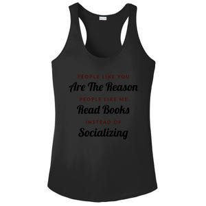 Introvert Antisocial Id Rather Be Reading Gift Ladies PosiCharge Competitor Racerback Tank