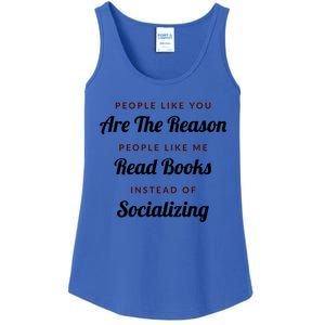 Introvert Antisocial Id Rather Be Reading Gift Ladies Essential Tank