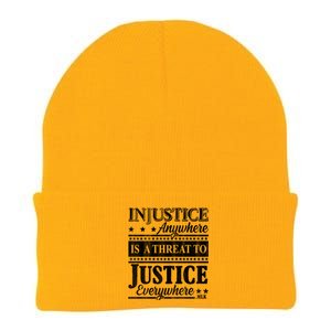 Injustice Anywhere Is A Threat To Justice Everywhere MLK Knit Cap Winter Beanie