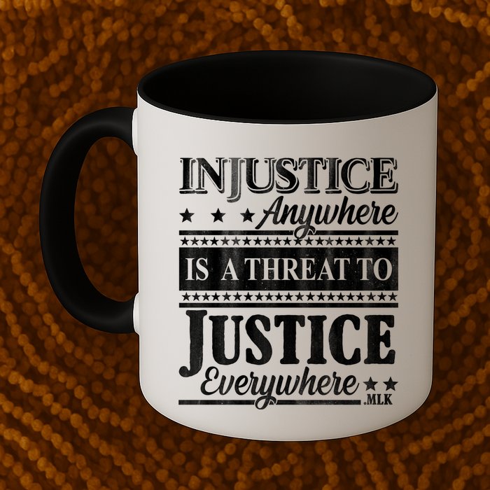 Injustice Anywhere Is A Threat To Justice Everywhere MLK Mug