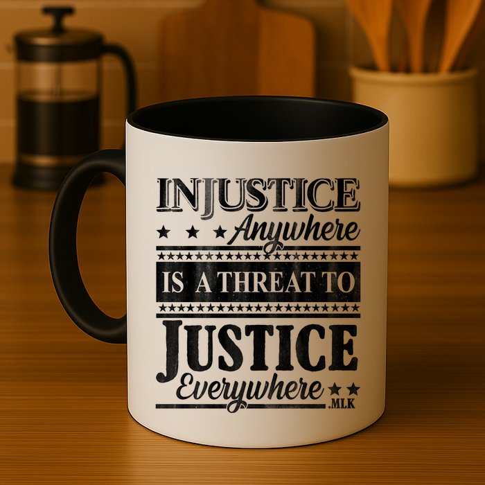 Injustice Anywhere Is A Threat To Justice Everywhere MLK Mug