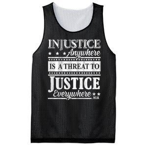 Injustice Anywhere Is A Threat To Justice Everywhere MLK Mesh Reversible Basketball Jersey Tank