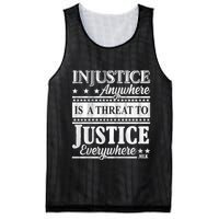 Injustice Anywhere Is A Threat To Justice Everywhere MLK Mesh Reversible Basketball Jersey Tank
