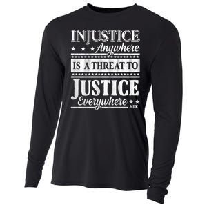 Injustice Anywhere Is A Threat To Justice Everywhere MLK Cooling Performance Long Sleeve Crew