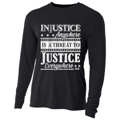Injustice Anywhere Is A Threat To Justice Everywhere MLK Cooling Performance Long Sleeve Crew