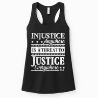 Injustice Anywhere Is A Threat To Justice Everywhere MLK Womens Tank Top