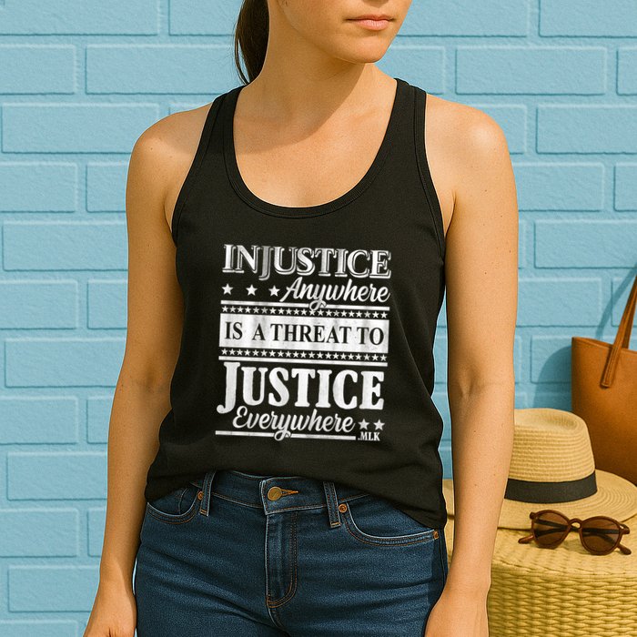 Injustice Anywhere Is A Threat To Justice Everywhere MLK Womens Tank Top