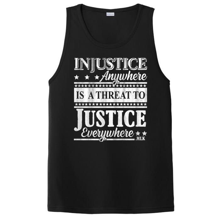 Injustice Anywhere Is A Threat To Justice Everywhere MLK PosiCharge Competitor Tank