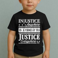 Injustice Anywhere Is A Threat To Justice Everywhere MLK Toddler T-Shirt