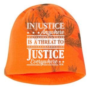 Injustice Anywhere Is A Threat To Justice Everywhere MLK Kati - Camo Knit Beanie