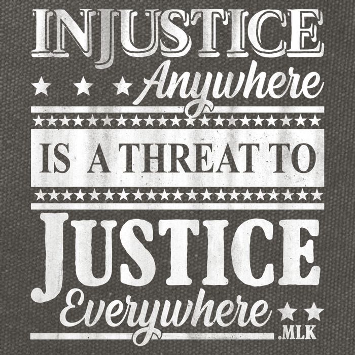 Injustice Anywhere Is A Threat To Justice Everywhere MLK Cotton Canvas Backpack
