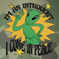 I'm An Introvert I Come In Peace Alien Legacy Tie Dye Trucker Hat