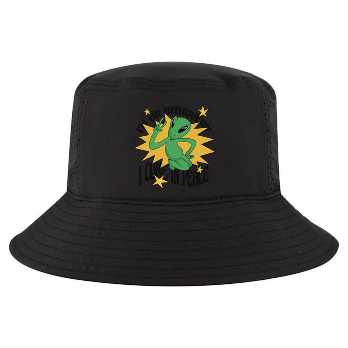 I'm An Introvert I Come In Peace Alien Cool Comfort Performance Bucket Hat