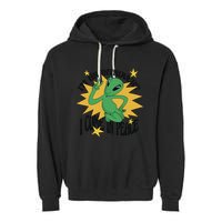 I'm An Introvert I Come In Peace Alien Garment-Dyed Fleece Hoodie
