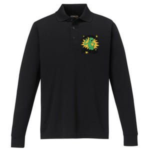 I'm An Introvert I Come In Peace Alien Performance Long Sleeve Polo